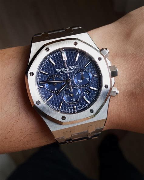 audemars piguet chronograph blue dial|cheapest Audemars Piguet.